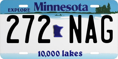 MN license plate 272NAG