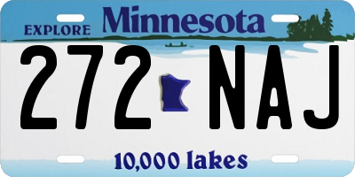 MN license plate 272NAJ