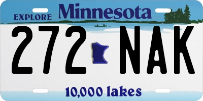 MN license plate 272NAK