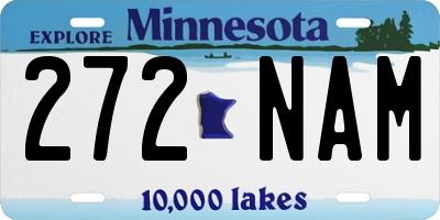 MN license plate 272NAM
