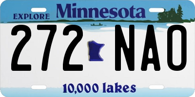 MN license plate 272NAO