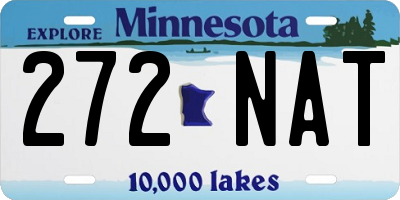 MN license plate 272NAT