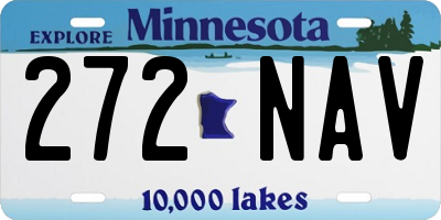 MN license plate 272NAV
