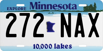 MN license plate 272NAX