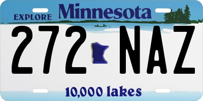 MN license plate 272NAZ