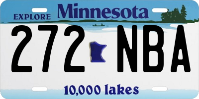 MN license plate 272NBA