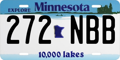 MN license plate 272NBB
