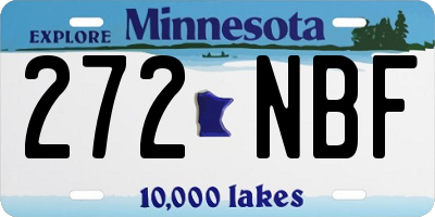 MN license plate 272NBF