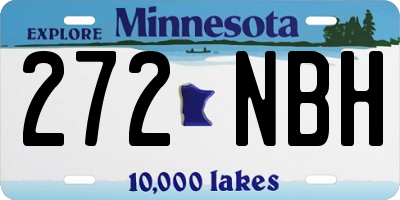 MN license plate 272NBH