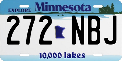 MN license plate 272NBJ