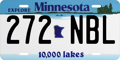 MN license plate 272NBL