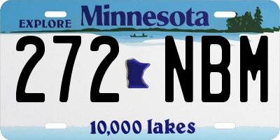 MN license plate 272NBM
