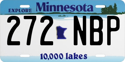 MN license plate 272NBP