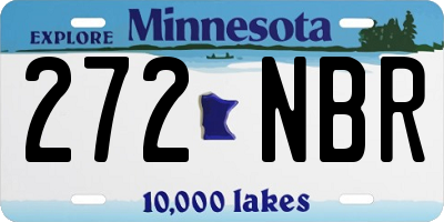 MN license plate 272NBR