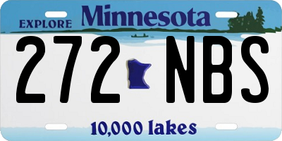 MN license plate 272NBS