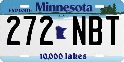 MN license plate 272NBT