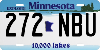 MN license plate 272NBU