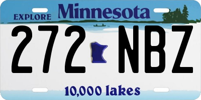 MN license plate 272NBZ
