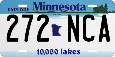MN license plate 272NCA