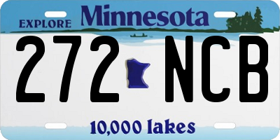 MN license plate 272NCB