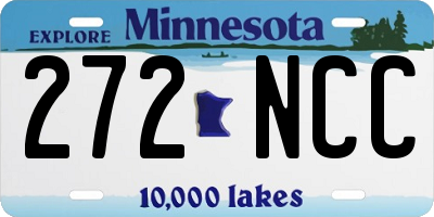 MN license plate 272NCC