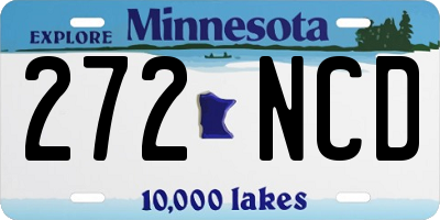 MN license plate 272NCD
