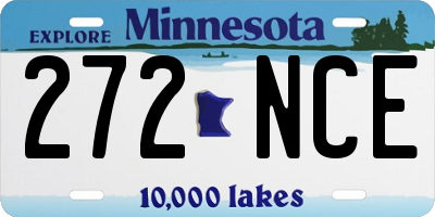 MN license plate 272NCE
