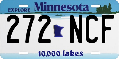 MN license plate 272NCF