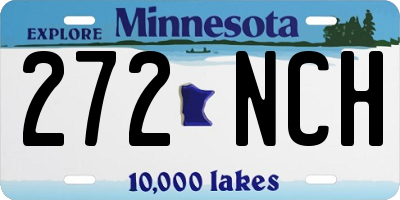 MN license plate 272NCH