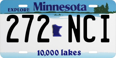 MN license plate 272NCI