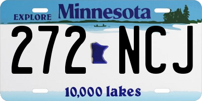 MN license plate 272NCJ