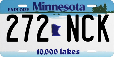 MN license plate 272NCK