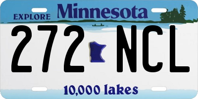MN license plate 272NCL
