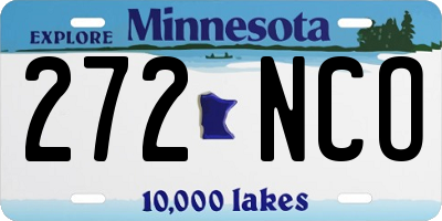 MN license plate 272NCO