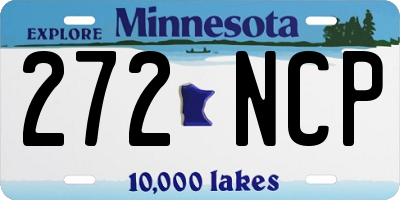 MN license plate 272NCP