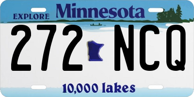 MN license plate 272NCQ