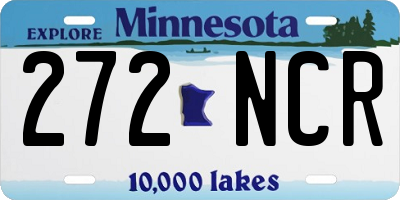 MN license plate 272NCR