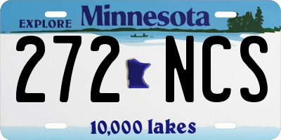 MN license plate 272NCS