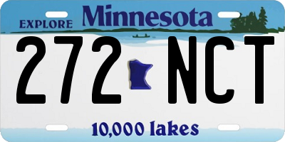 MN license plate 272NCT