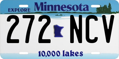 MN license plate 272NCV