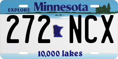 MN license plate 272NCX