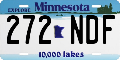 MN license plate 272NDF