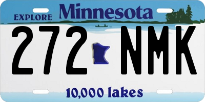 MN license plate 272NMK