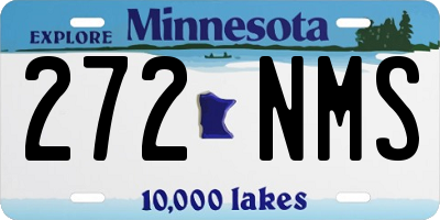 MN license plate 272NMS