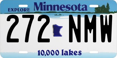 MN license plate 272NMW