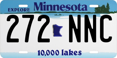 MN license plate 272NNC