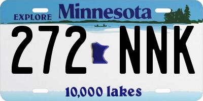 MN license plate 272NNK