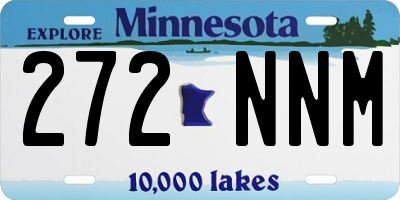 MN license plate 272NNM