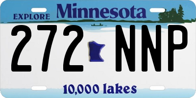 MN license plate 272NNP