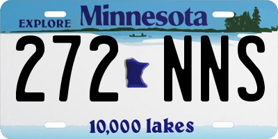 MN license plate 272NNS